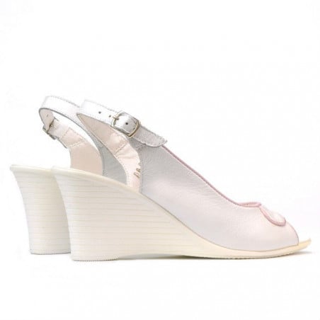 Damen Sandalen 596 Perlmuttweiß