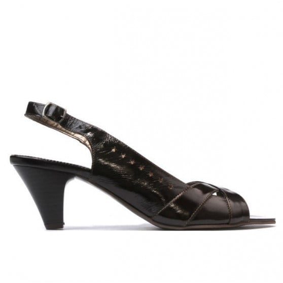 Damen Sandalen 1204 Lack Kaffee Damen Sandalen 1204 Lack Kaffee