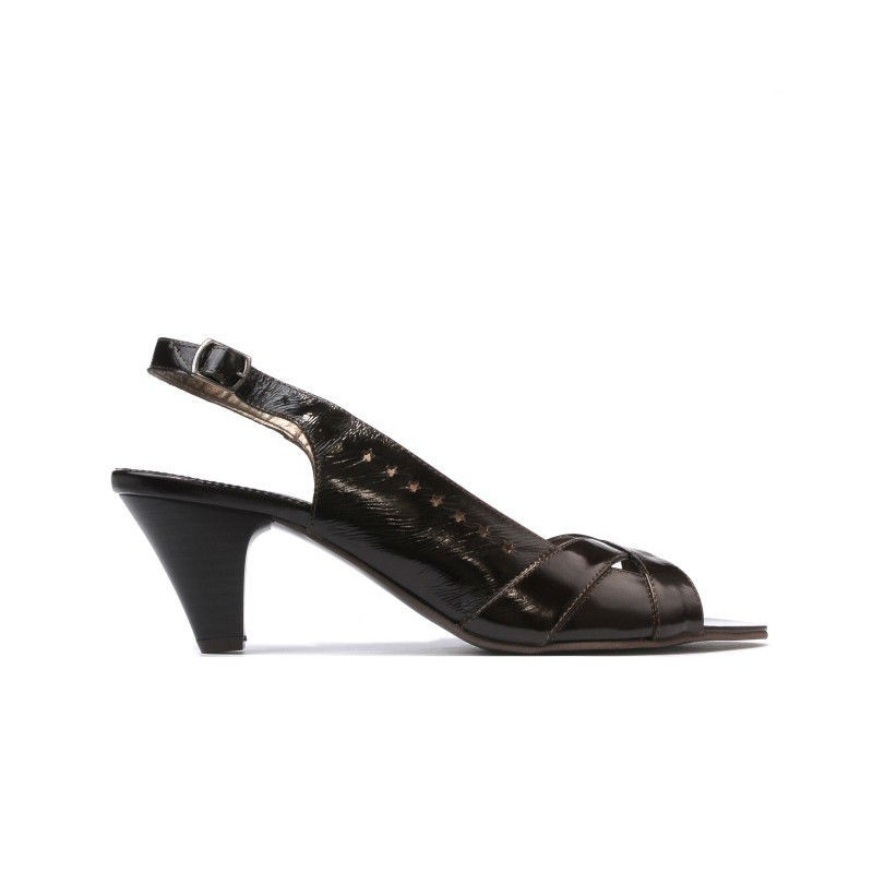 Damen Sandalen 1204 Lack Kaffee