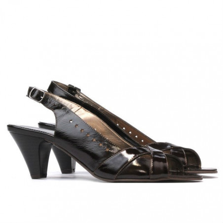 Damen Sandalen 1204 Lack Kaffee