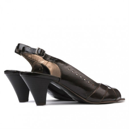 Damen Sandalen 1204 Lack Kaffee