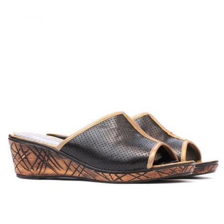 Damen Sandalen 5004p Kaffee perforiert
