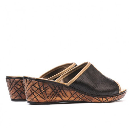 Damen Sandalen 5004p Kaffee perforiert