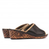 Damen Sandalen 5004p Kaffee perforiert