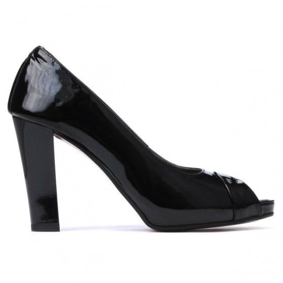 Damensandalen 1219 Lack Schwarz Damensandalen 1219 Lack Schwarz