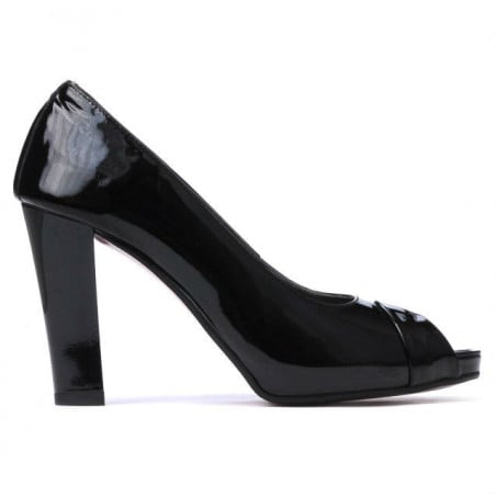 Damensandalen 1219 Lack Schwarz