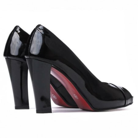 Damensandalen 1219 Lack Schwarz