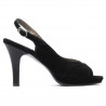 Damen Sandalen 1052 schwarz Antilope