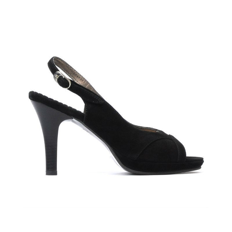 Damen Sandalen 1052 schwarz Antilope