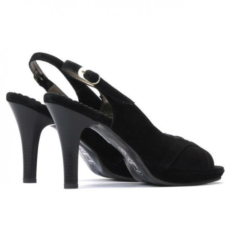 Damen Sandalen 1052 schwarz Antilope