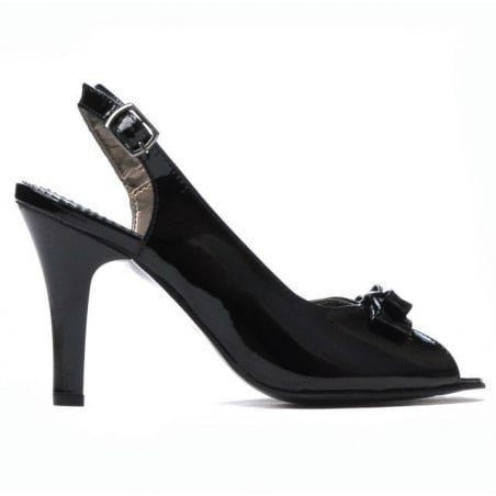 Damen Sandalen 1224 schwarzer Lack