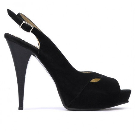 Damensandalen 1080 schwarz Antilopenleder