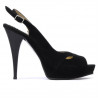 Damensandalen 1080 schwarz Antilopenleder