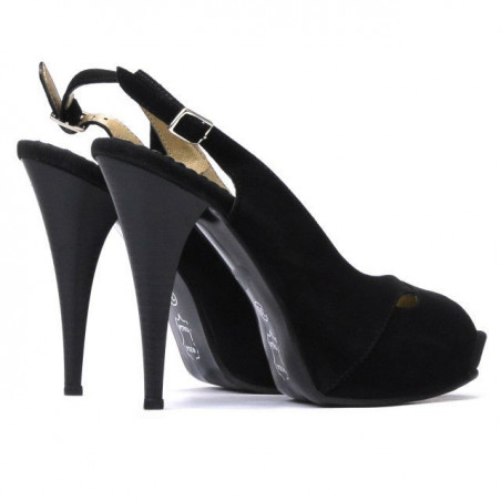 Damensandalen 1080 schwarz Antilopenleder