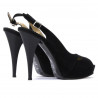 Damensandalen 1080 schwarz Antilopenleder