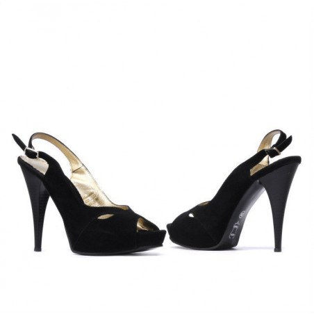 Damensandalen 1080 schwarz Antilopenleder