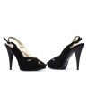 Damensandalen 1080 schwarz Antilopenleder
