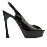 Damensandalen 1215 Lack schwarz