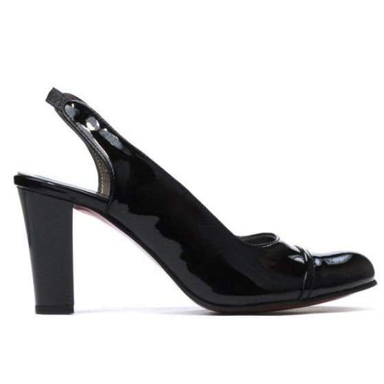 Damensandalen 1216 schwarzer Lack