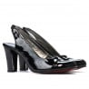 Damensandalen 1216 schwarzer Lack