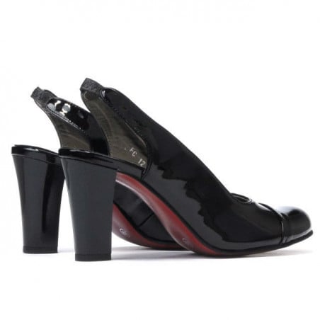 Damensandalen 1216 schwarzer Lack