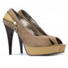 Damen Sandalen 1202 Sand Antilope kombiniert