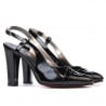 Damensandalen 1220 schwarzer Lack