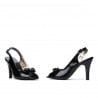 Damen Sandalen 1224 schwarzer Lack