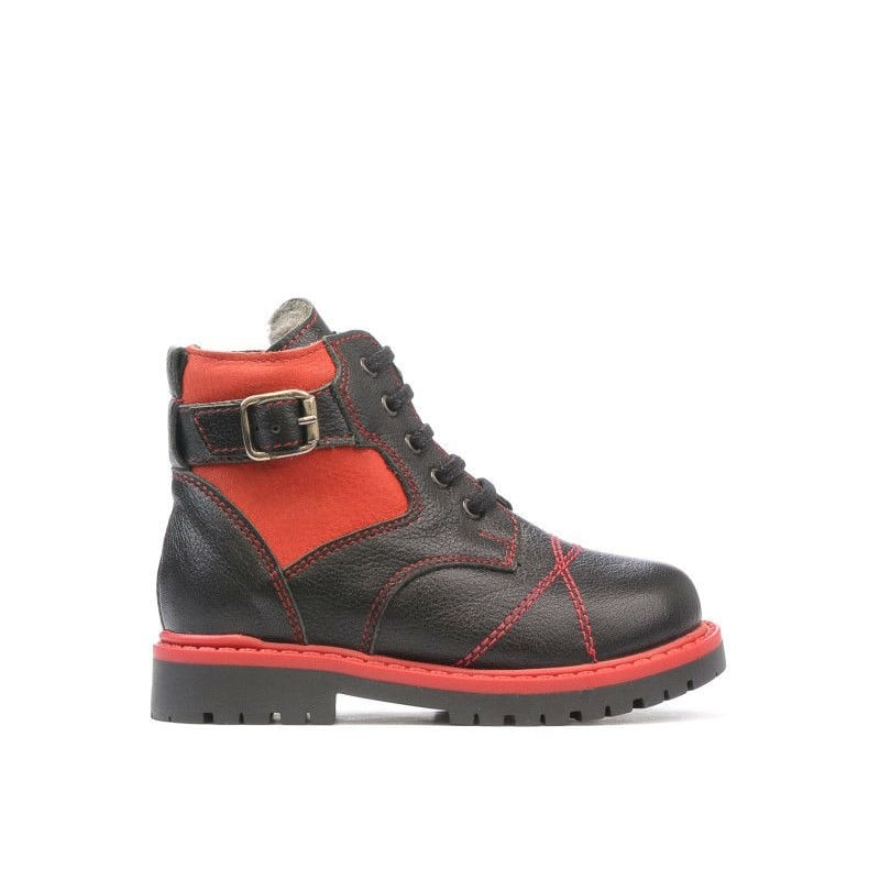 Kleinkind Stiefel 21c biz schwarz+rot