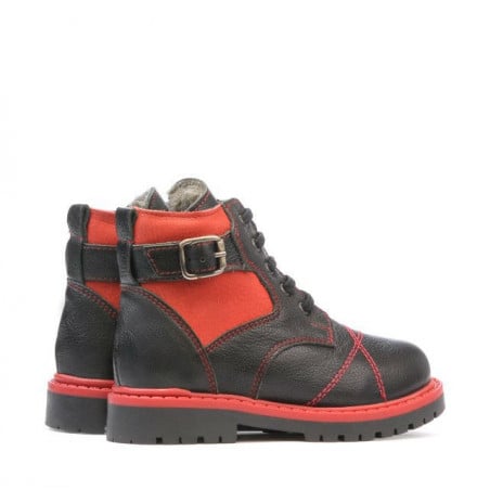 Kleinkind Stiefel 21c biz schwarz+rot