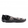 Kinderschuhe 117 schwarz lack+grau