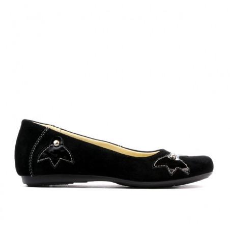 Kinderschuhe 117 schwarz Veloursleder
