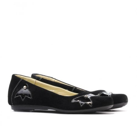 Kinderschuhe 117 schwarz Veloursleder