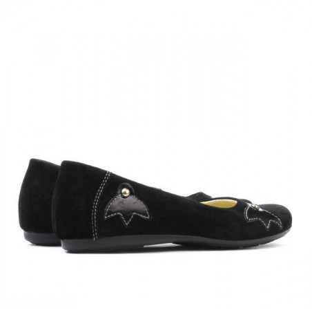 Kinderschuhe 117 schwarz Veloursleder