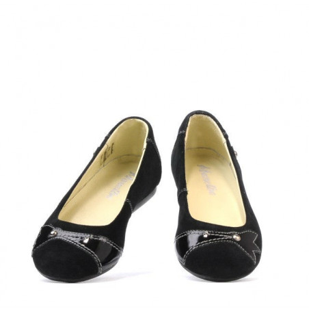 Kinderschuhe 117 schwarz Veloursleder