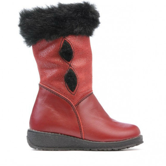 Kleinkinderstiefel 24c bordeaux+schwarz Kleinkinderstiefel 24c bordeaux+schwarz