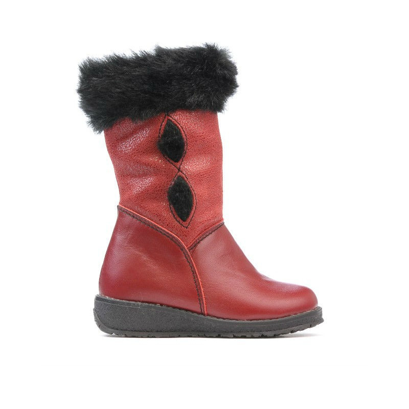Kleinkinderstiefel 24c bordeaux+schwarz