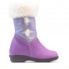 Kleine Kinderstiefel 24c lila+weiß