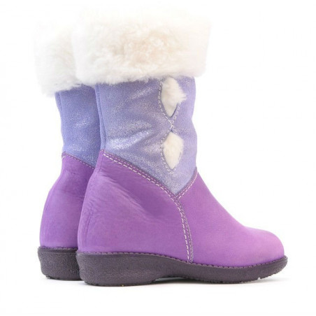Kleine Kinderstiefel 24c lila+weiß
