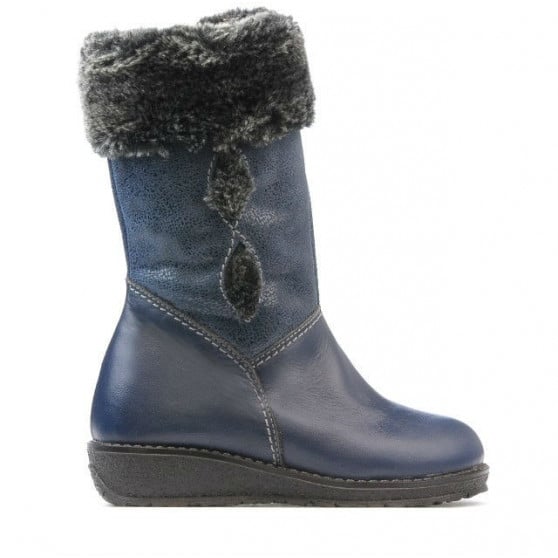 Kleine Kinderstiefel 24c indigo kombiniert Kleine Kinderstiefel 24c indigo kombiniert