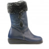 Kleine Kinderstiefel 24c indigo kombiniert