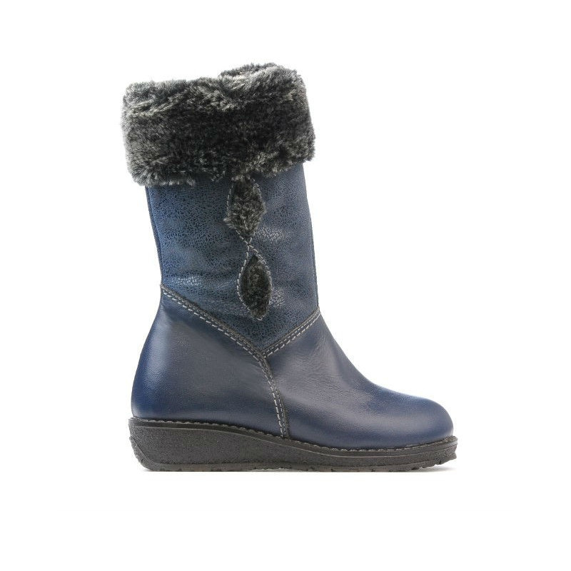 Kleine Kinderstiefel 24c indigo kombiniert
