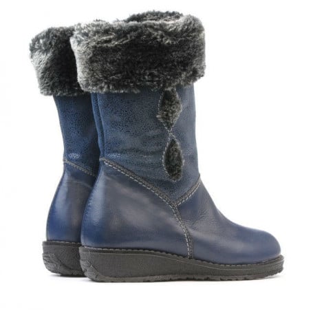 Kleine Kinderstiefel 24c indigo kombiniert