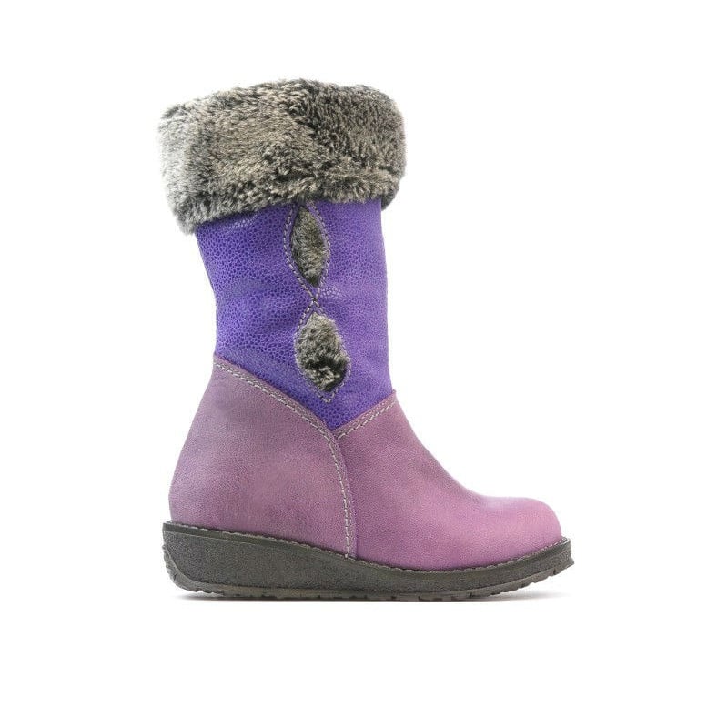 Kleine Kinderstiefel 24c lila kombiniert