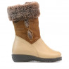 Kleine Kinderstiefel 24c beige kombiniert