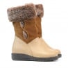 Kleine Kinderstiefel 24c beige kombiniert