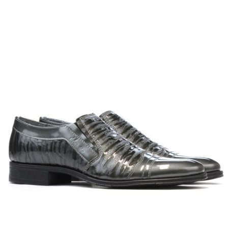 Elegante Schuhe für Jugendliche 389 kombinierte graue Lackierung