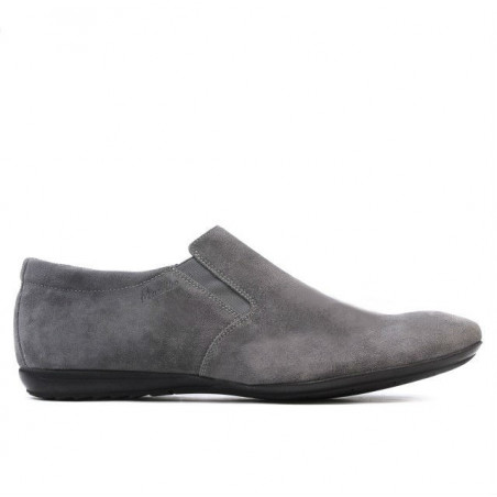 Herren Freizeitschuhe 760 grau Veloursleder