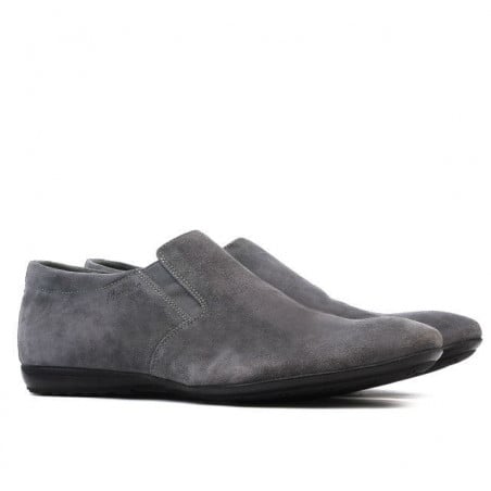 Herren Freizeitschuhe 760 grau Veloursleder
