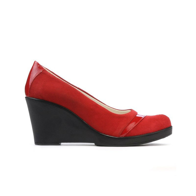 Damen Freizeitschuhe 647 rot Veloursleder